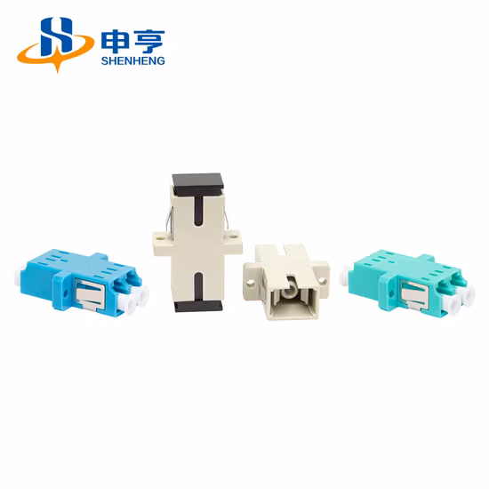 Adaptador de acoplador de fibra óptica duplex multimodo LC Sc Upc